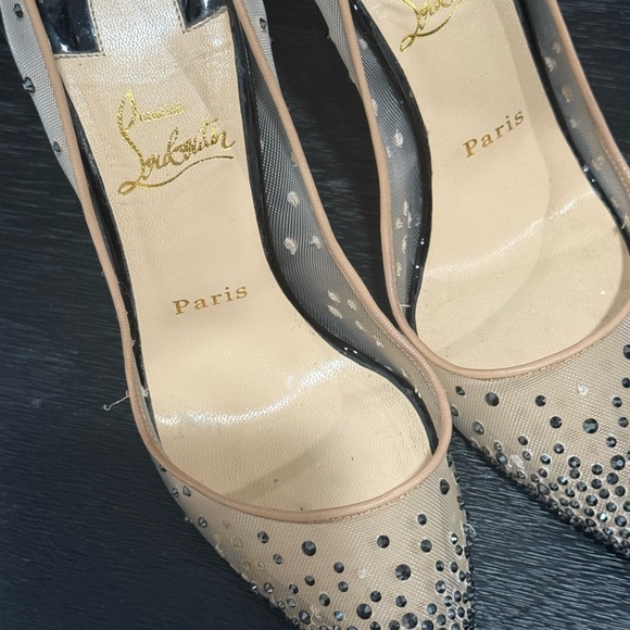 CHRISTIAN LOUBOUTIN 
Strass Follies 100 Pumps 37.5 Black - Picture 12 of 16